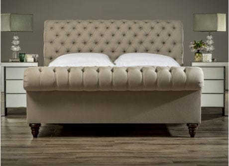 azzurra chesterfield sleigh bed - 3
