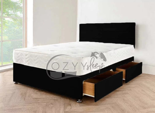 cozyysleep suede 4ft6 grey double bed - 4