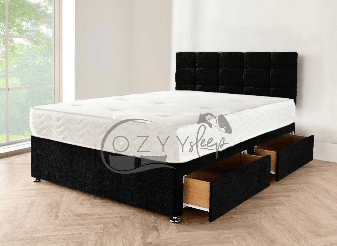 chenille black bed set - 1