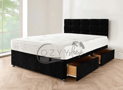 chenille black bed set - 1