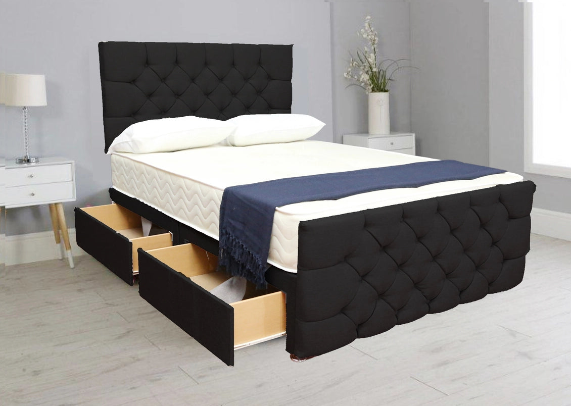 dark grey divan beds - 4