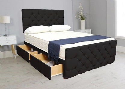 dark grey divan beds - 4