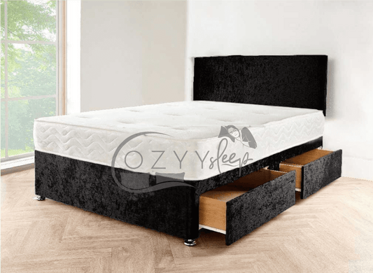 cozysleep 4ft6 double grey divan bed - 3