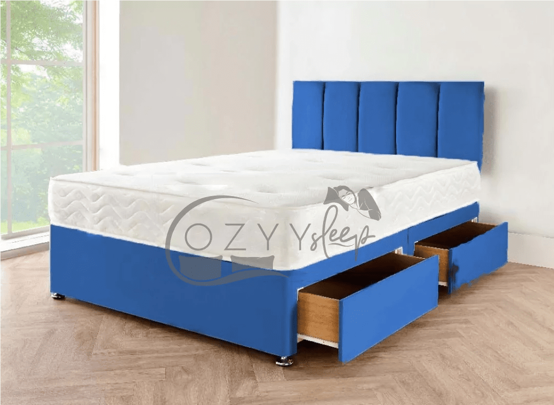 grey suede beds set - 3