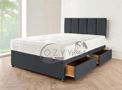 grey suede beds set - 5
