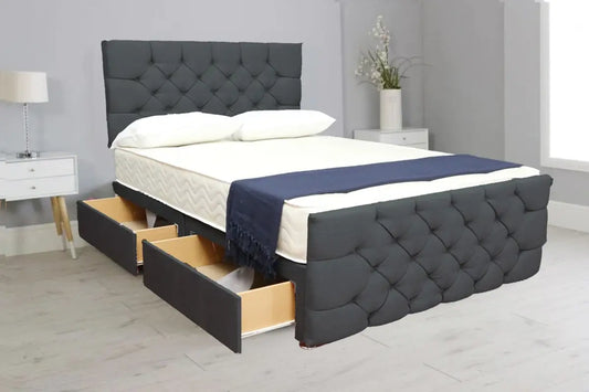 dark grey divan beds - 0