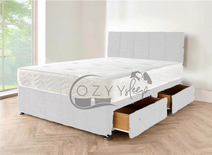 designer crushed velvet black divan bed - 7
