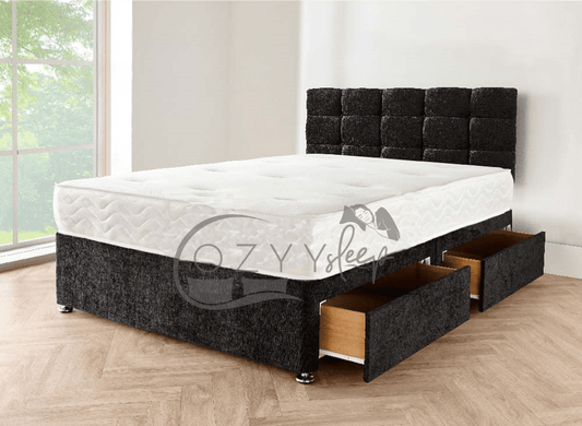 chenille black bed set - 0