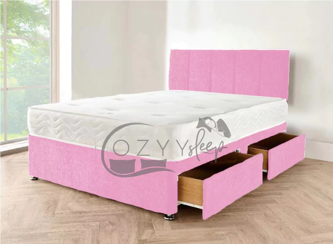 designer crushed velvet black divan bed - 2