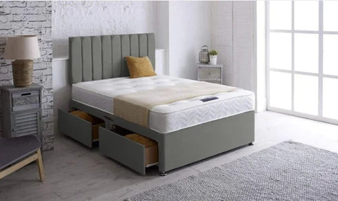 plush velvet milan panel divan bed - 5
