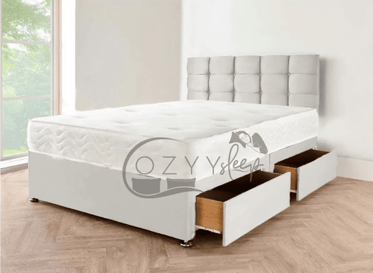 cozysleep dark grey suede divan bed set - 8