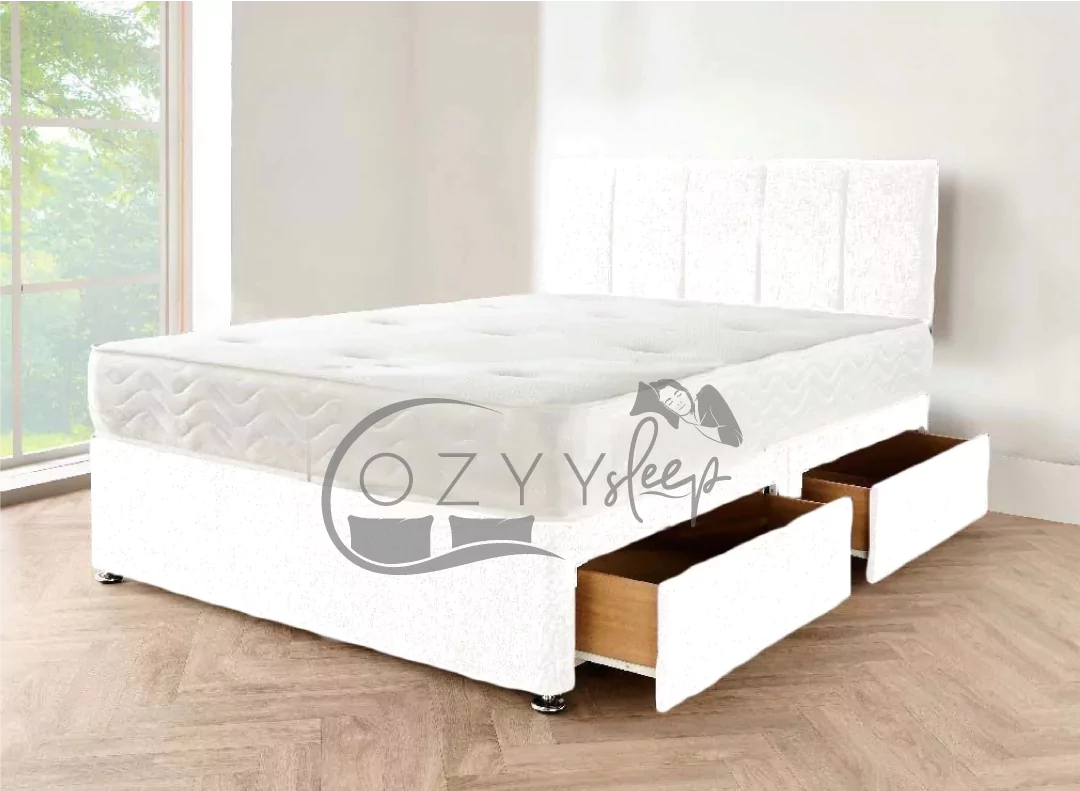 designer crushed velvet black divan bed - 4