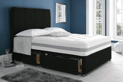 cozyysleep royal suede grey divan bed set - 11