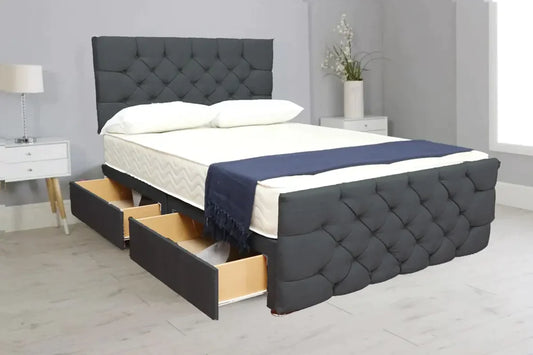 dark grey divan beds - 8